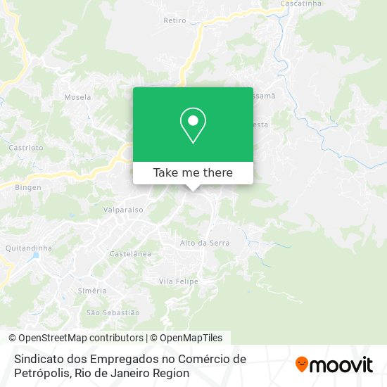 Sindicato dos Empregados no Comércio de Petrópolis map