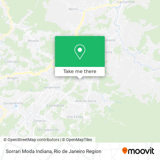 Sorrari Moda Indiana map