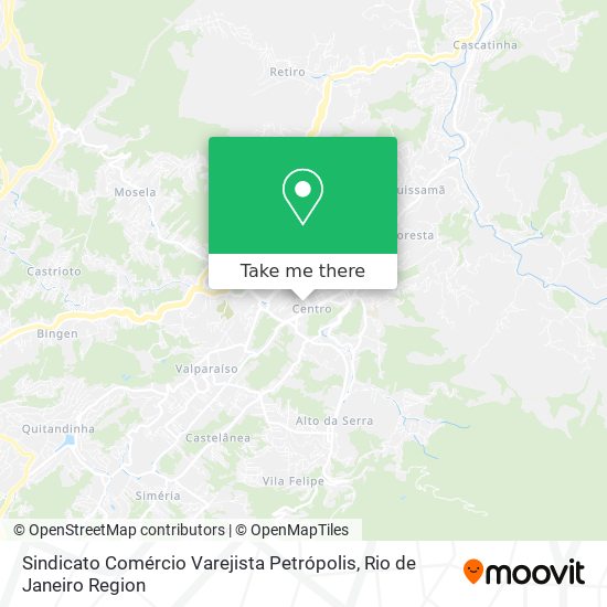 Sindicato Comércio Varejista Petrópolis map