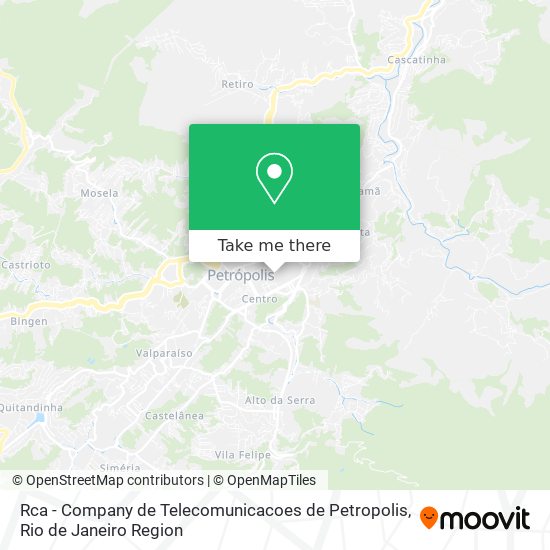 Rca - Company de Telecomunicacoes de Petropolis map