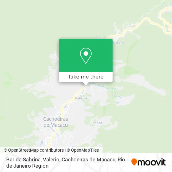 Bar da Sabrina, Valerio, Cachoeiras de Macacu map