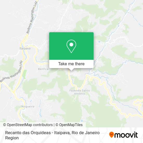 Recanto das Orquídeas - Itaipava map
