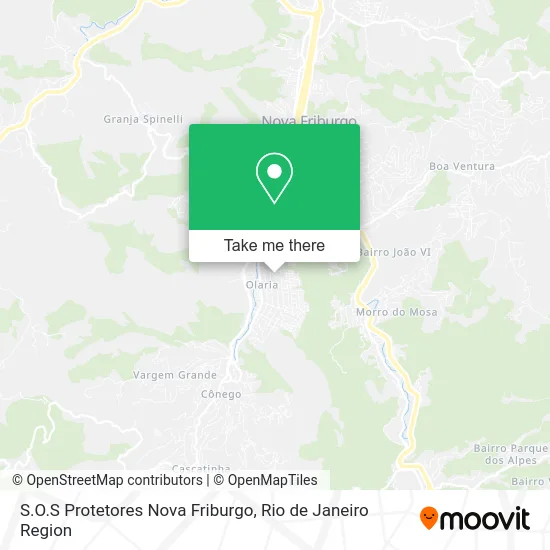 S.O.S Protetores Nova Friburgo map