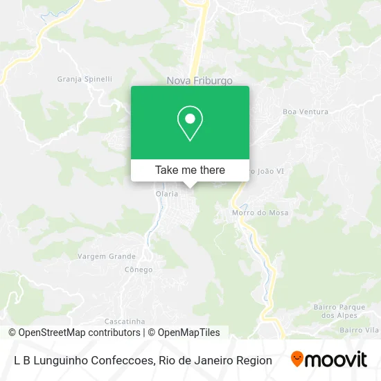 L B Lunguinho Confeccoes map