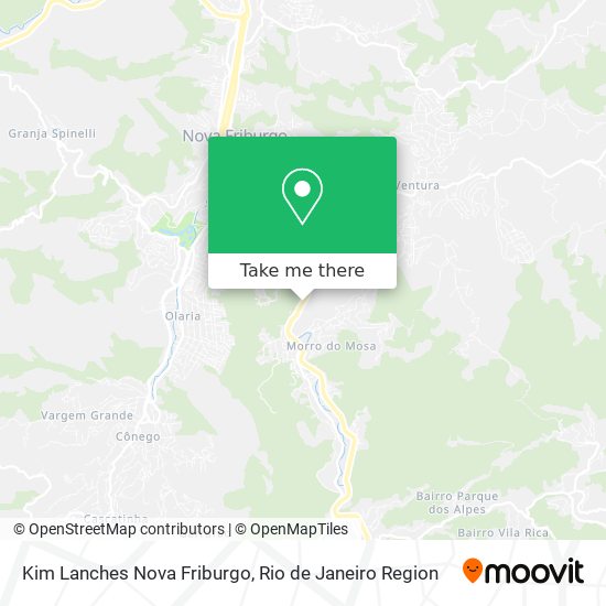 Kim Lanches Nova Friburgo map