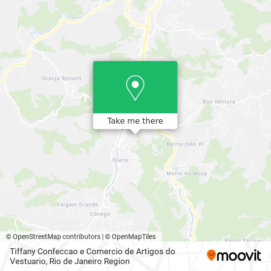 Tiffany Confeccao e Comercio de Artigos do Vestuario map