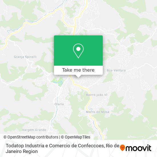 Todatop Industria e Comercio de Confeccoes map