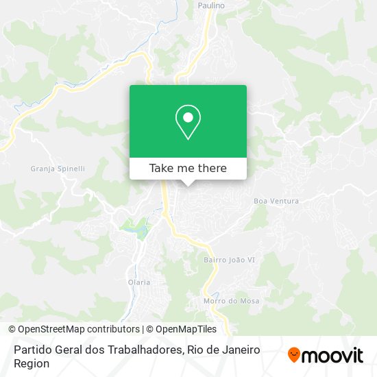 Partido Geral dos Trabalhadores map