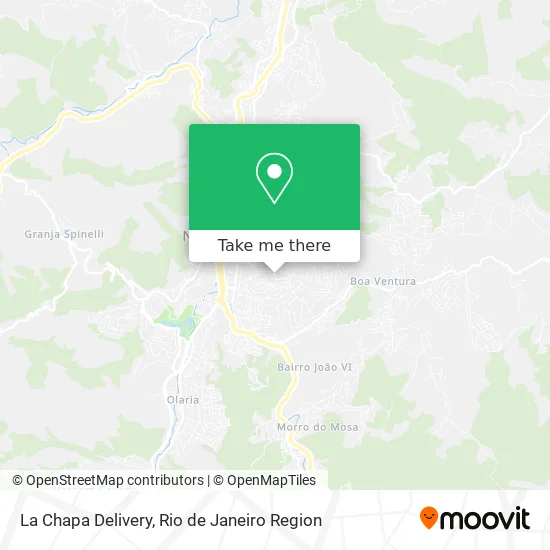 La Chapa Delivery map