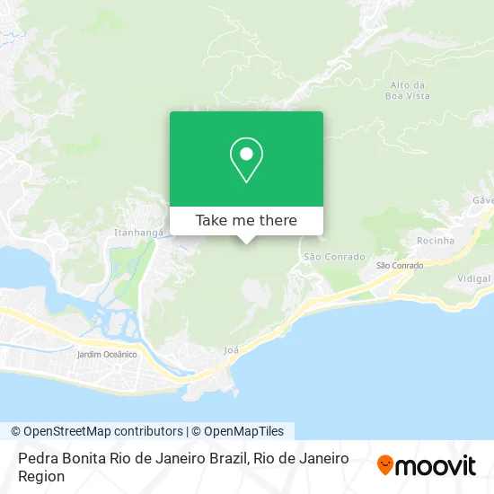 Pedra Bonita Rio de Janeiro Brazil map