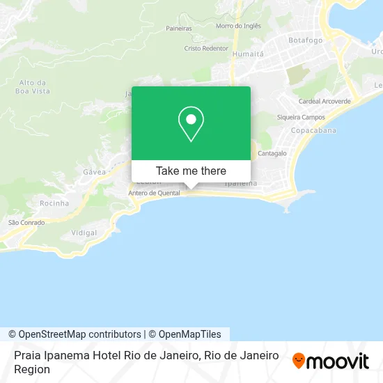 Praia Ipanema Hotel Rio de Janeiro map