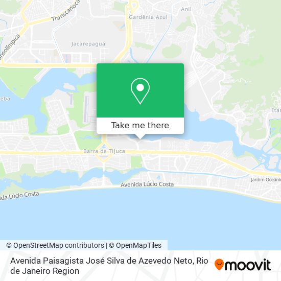 Avenida Paisagista José Silva de Azevedo Neto map