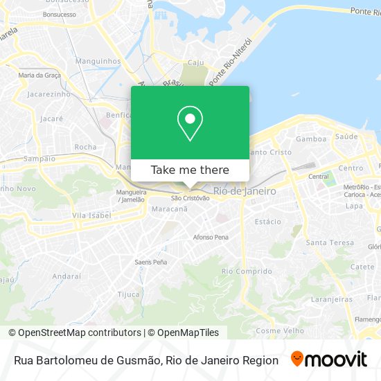 Mapa Rua Bartolomeu de Gusmão