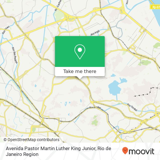Mapa Avenida Pastor Martin Luther King Junior