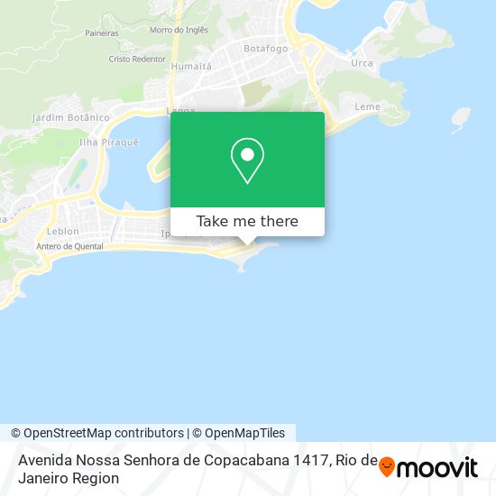 Mapa Avenida Nossa Senhora de Copacabana 1417