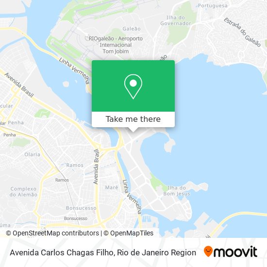 Mapa Avenida Carlos Chagas Filho