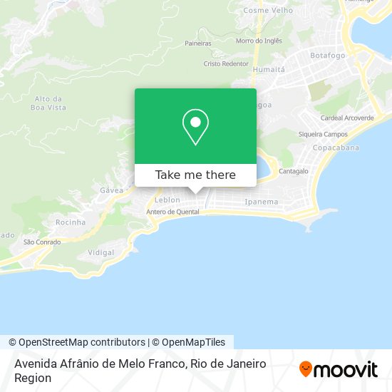 Avenida Afrânio de Melo Franco map