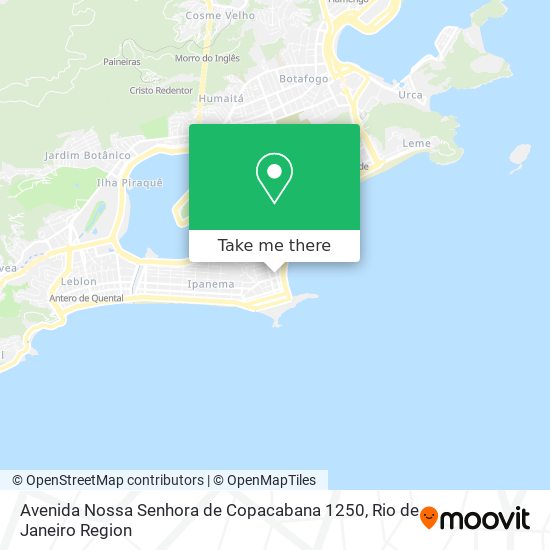 Avenida Nossa Senhora de Copacabana 1250 map