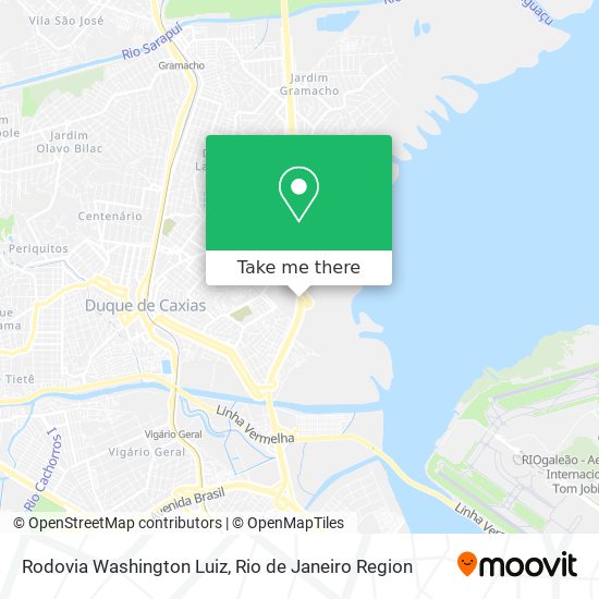 Mapa Rodovia Washington Luiz