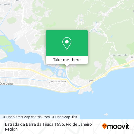 Estrada da Barra da Tijuca 1636 map