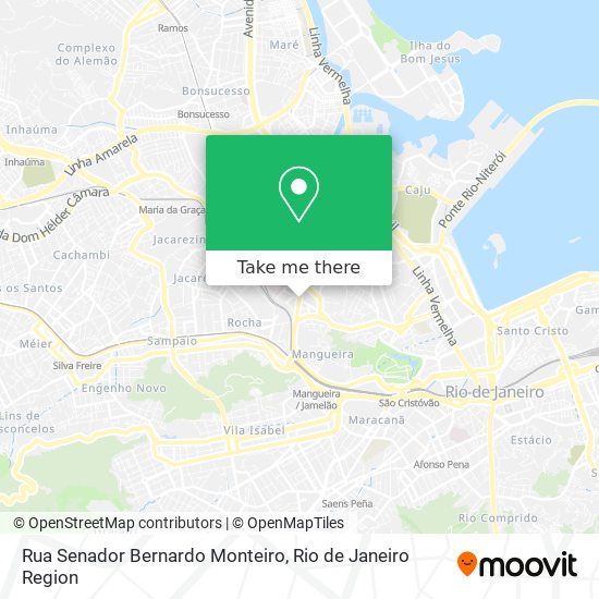 Mapa Rua Senador Bernardo Monteiro