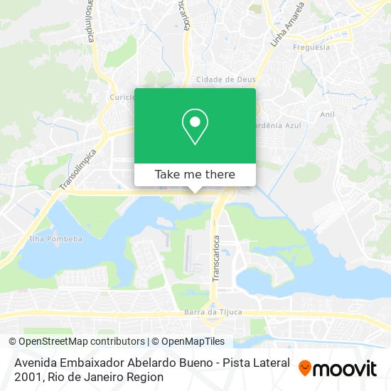 Mapa Avenida Embaixador Abelardo Bueno - Pista Lateral 2001