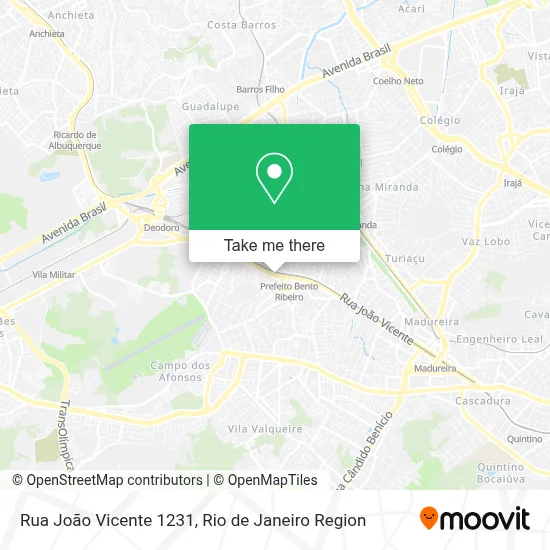 Rua João Vicente 1231 map