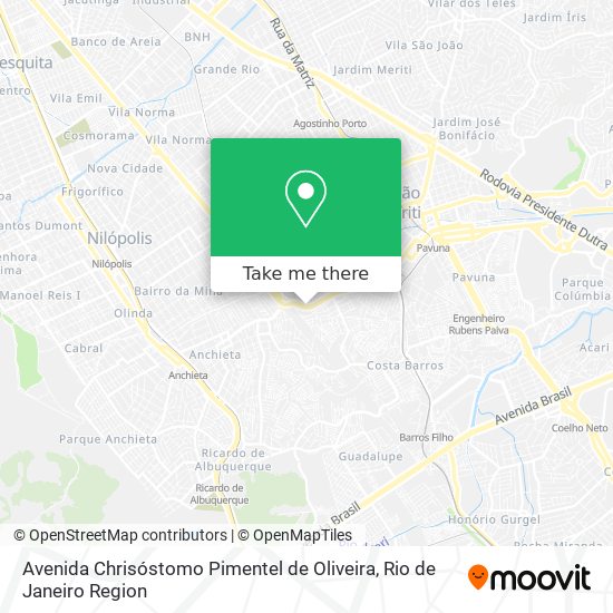 Mapa Avenida Chrisóstomo Pimentel de Oliveira