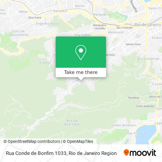 Mapa Rua Conde de Bonfim 1033