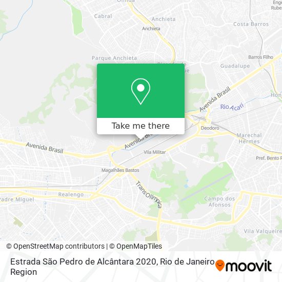Estrada São Pedro de Alcântara 2020 map