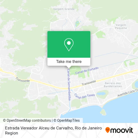 Estrada Vereador Alceu de Carvalho map