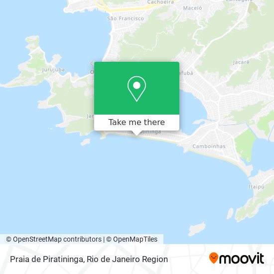 Praia de Piratininga map