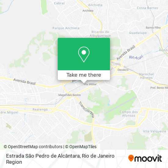 Estrada São Pedro de Alcântara map