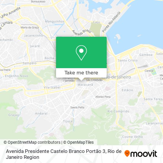 Mapa Avenida Presidente Castelo Branco Portão 3