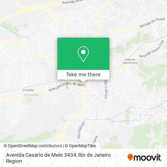 Mapa Avenida Cesário de Melo 3434