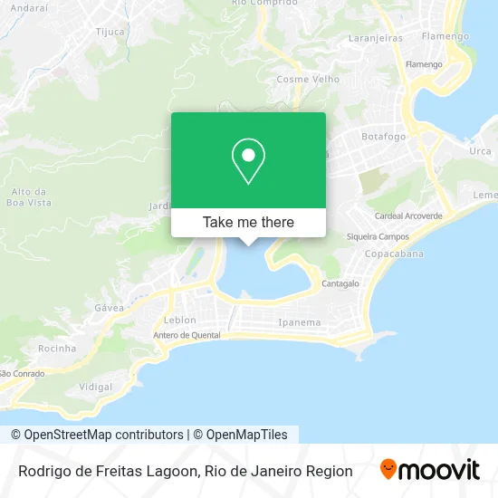 Rodrigo de Freitas Lagoon map