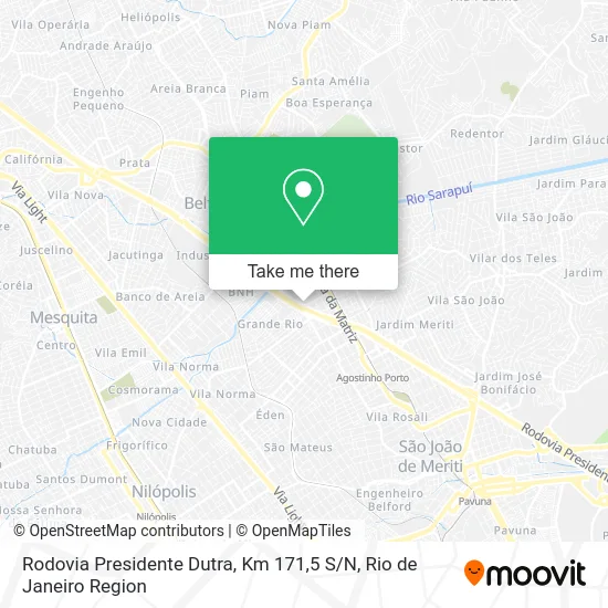 Rodovia Presidente Dutra, Km 171,5 S / N map