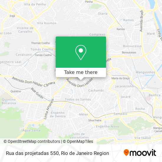 Rua das projetadas 550 map