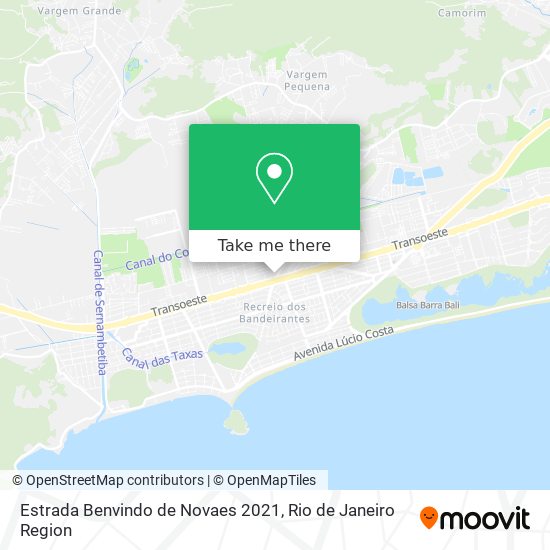 Estrada Benvindo de Novaes 2021 map