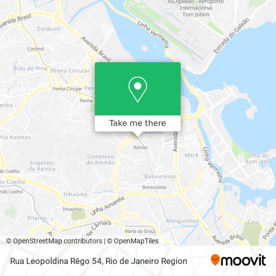 Mapa Rua Leopoldina Rêgo 54