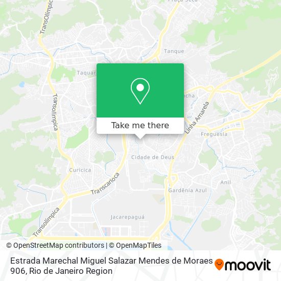 Mapa Estrada Marechal Miguel Salazar Mendes de Moraes 906