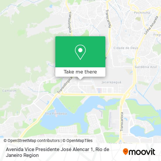 Mapa Avenida Vice Presidente José Alencar 1