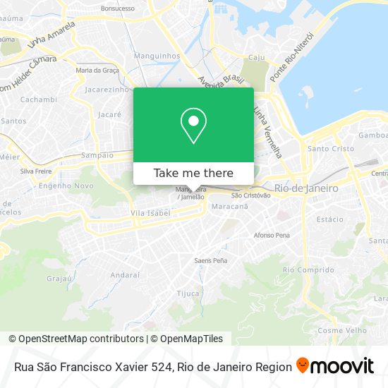 Mapa Rua São Francisco Xavier 524