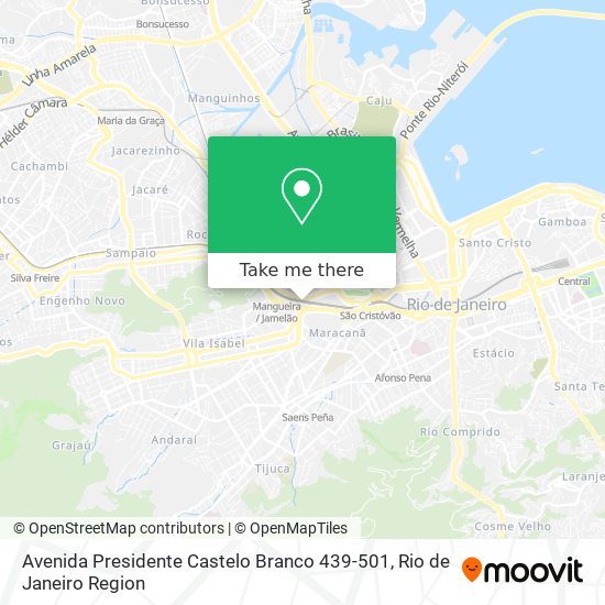 Mapa Avenida Presidente Castelo Branco 439-501