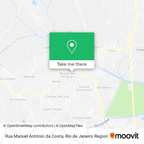 Mapa Rua Manuel Antônio da Costa