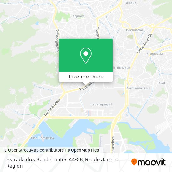 Estrada dos Bandeirantes 44-58 map
