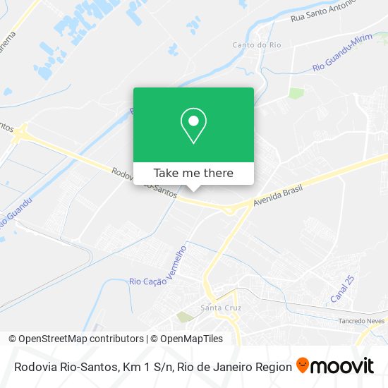 Mapa Rodovia Rio-Santos, Km 1 S/n