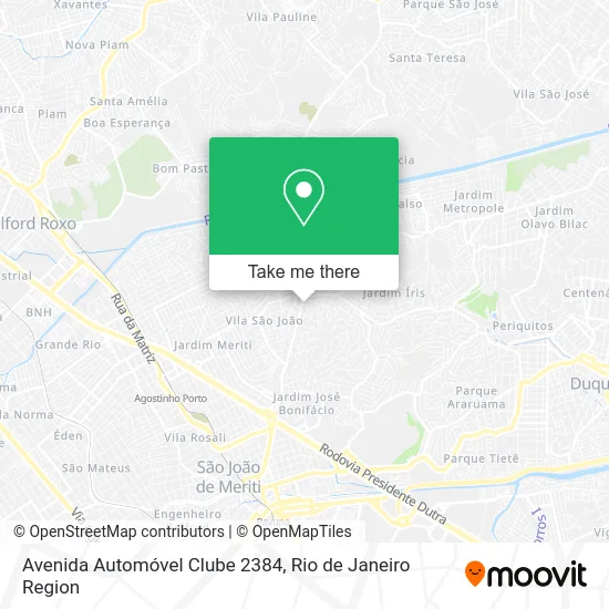 Avenida Automóvel Clube 2384 map