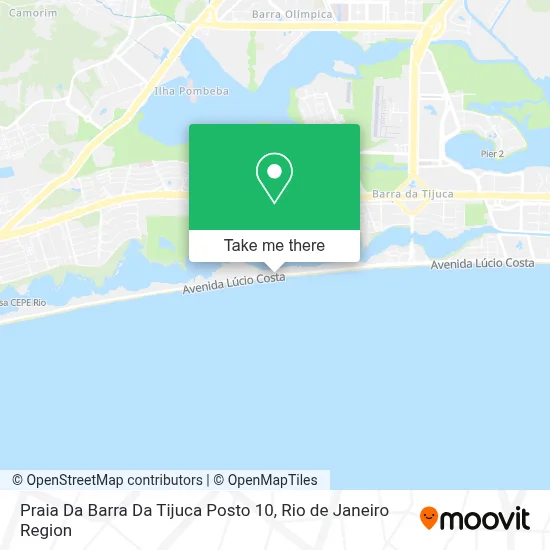 Praia Da Barra Da Tijuca Posto 10 map