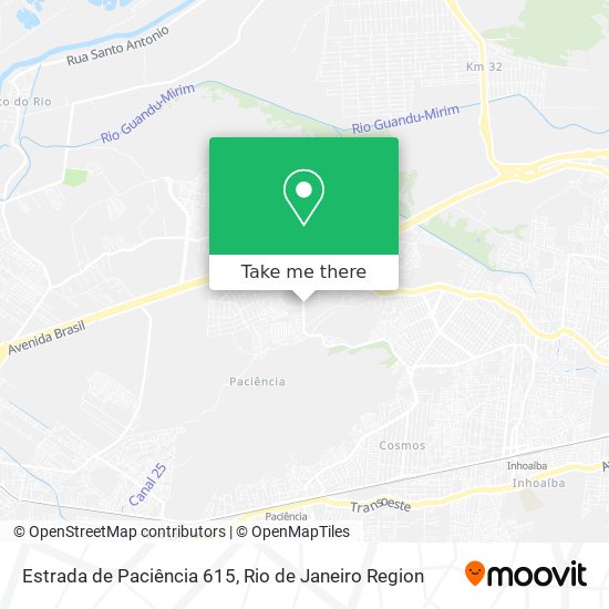 Estrada de Paciência 615 map